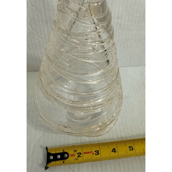 GOLD SWIRL 9IN-LARGE STUDIO CHRISTMAS BLOWN GLASS TREE DECOR BY MARIPOSA - Picture 6 of 9